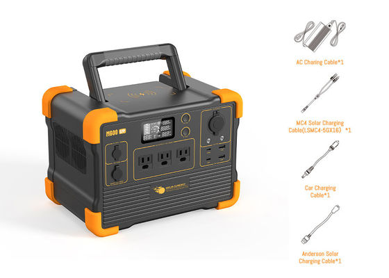 Giá tốt. AC / DC / USB đầu ra LiFePO4 pin lithium Máy phát năng lượng mặt trời 1200W Động thái sóng sinus tinh khiết trực tuyến