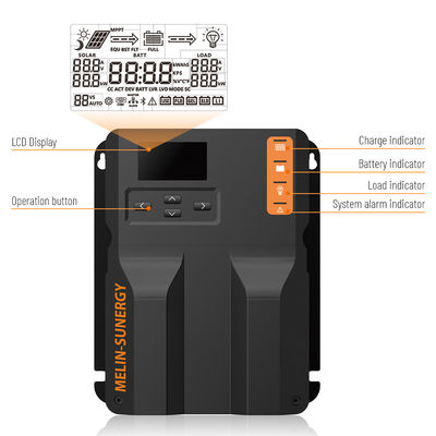 Đen 40 Amp MPPT điều khiển điện năng lượng mặt trời 12V 24V làm mát tự nhiên