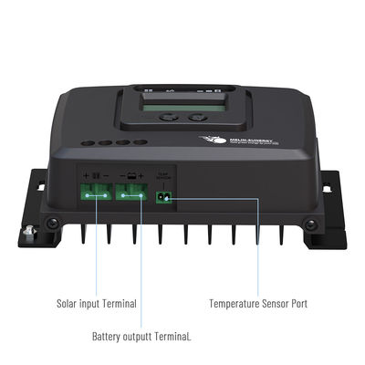 Màn hình LCD 5 giai đoạn RV điều khiển sạc mặt trời 12V/24V/36V/48V AGM GEL WET Calcium LiFePO4 LTO LCO