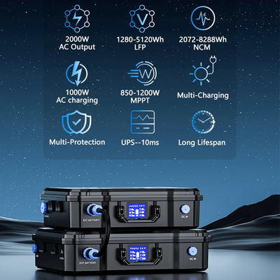 Máy phát điện năng lượng mặt trời UPS đầu vào PV 150V với bảo hành 5 năm và Pin Pouch NMC Trạm phát điện năng lượng mặt trời di động