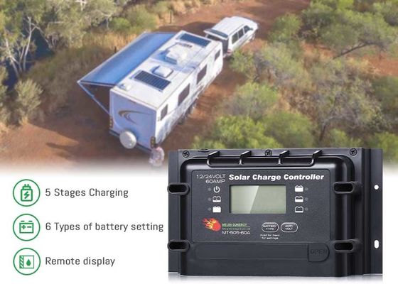 Bộ điều khiển sạc năng lượng mặt trời kỹ thuật số 12V 24V PWM thông minh với BMS Wake Up