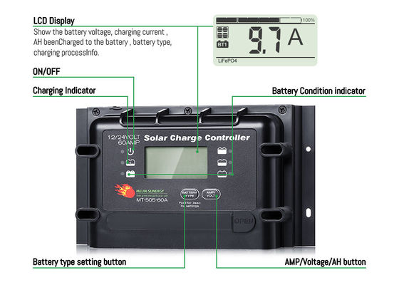Giá tốt. LCD LED 60 Amp Digital Solar Charge Controller với màn hình từ xa tùy chọn trực tuyến