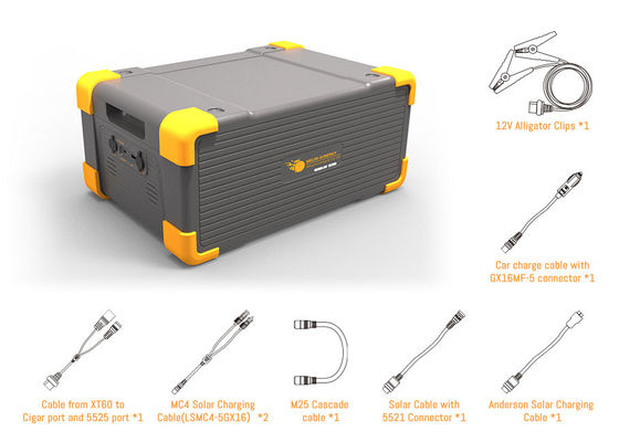 3072Wh Máy phát điện di động bên ngoài Bộ pin LiFePO4 Nhà máy năng lượng mặt trời di động