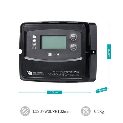 Điều chỉnh năng lượng mặt trời màu đen 12V cho pin AGM GEL WET Calcium LiFePO4 LTO