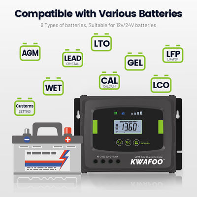 chất lượng 6 giai đoạn sạc mppt 30a điều khiển sạc mặt trời nhà máy sản xuất
